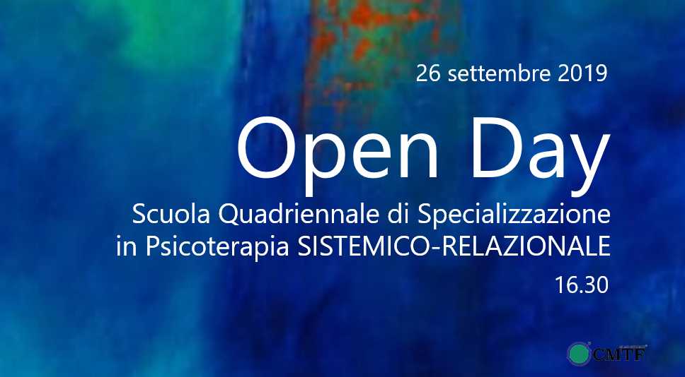 Open Day Scuola Psicoterapia CMTF 26 settembre 2019