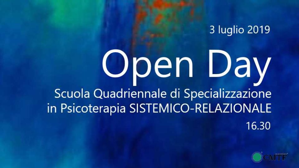 Open Day Scuola Psicoterapia CMTF 3 luglio 2019