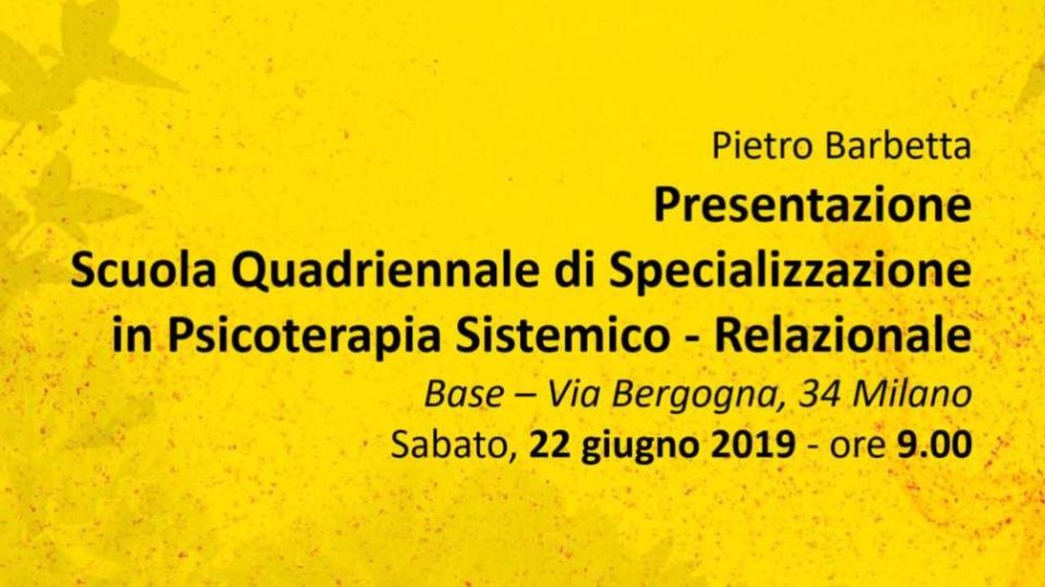 Presentazione Scuola Quadriennale di Specializzazione in Psicoterapia