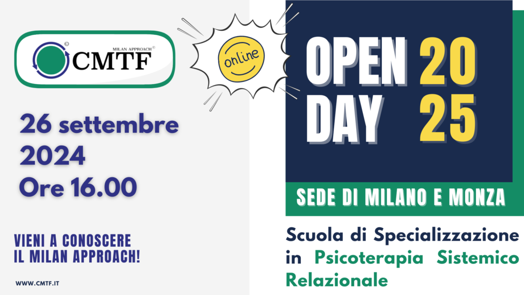 26 Settembre – OPEN DAY ONLINE della Scuola di Specializzazione