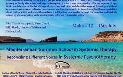 Mediterranean Summer School in Systemic Therapy – [Malta 12-16th July]