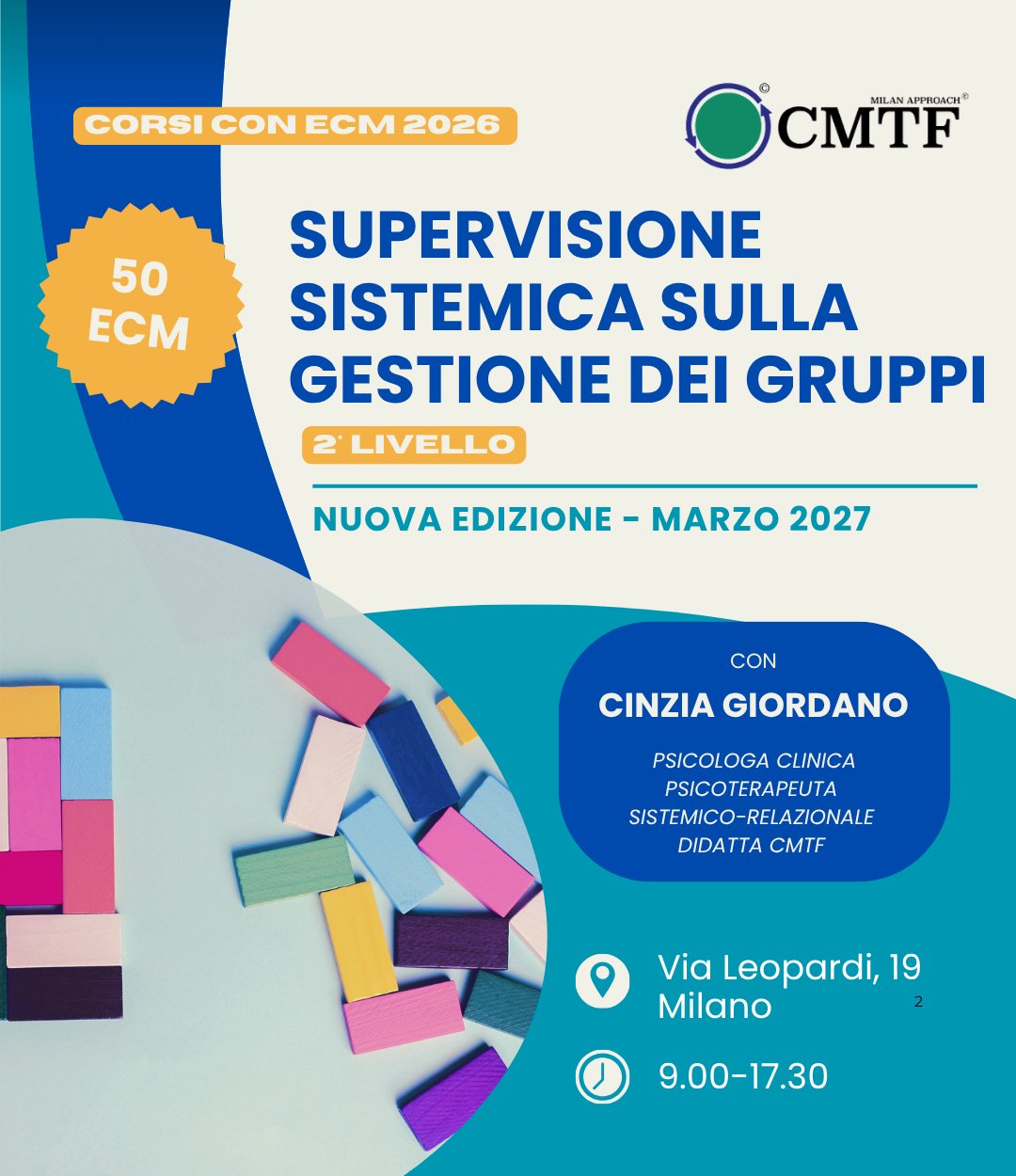 Corso ECM – Supervisione Sistemica sulla Gestione dei Gruppi, edizione marzo 2027