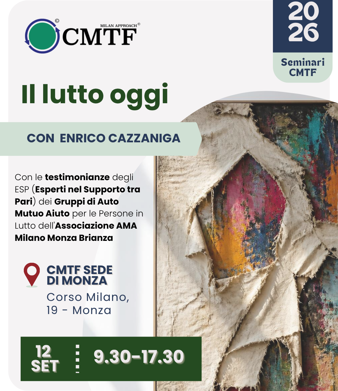 Il lutto oggi – Seminari CMTF 2026