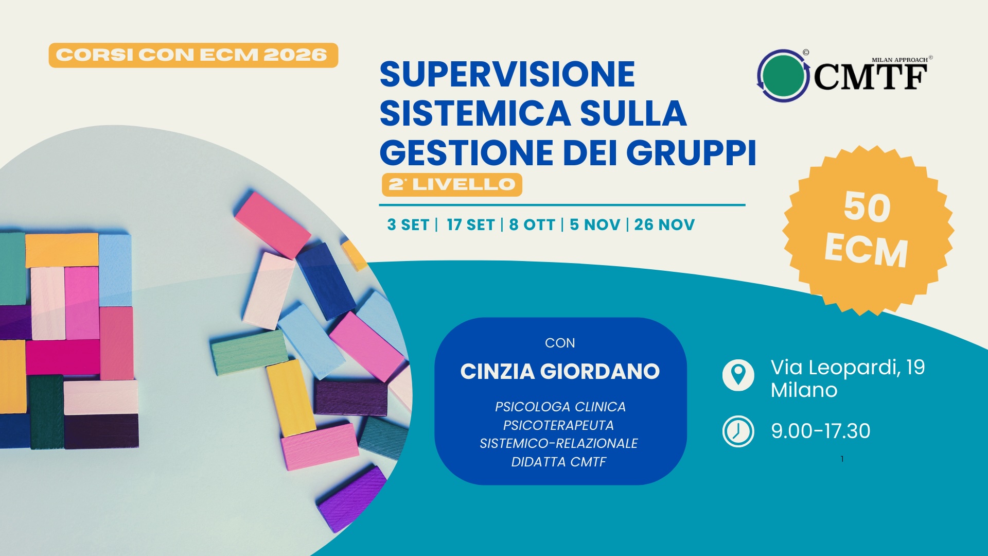 CORSO ECM – Supervisione Sistemica sulla Gestione dei Gruppi