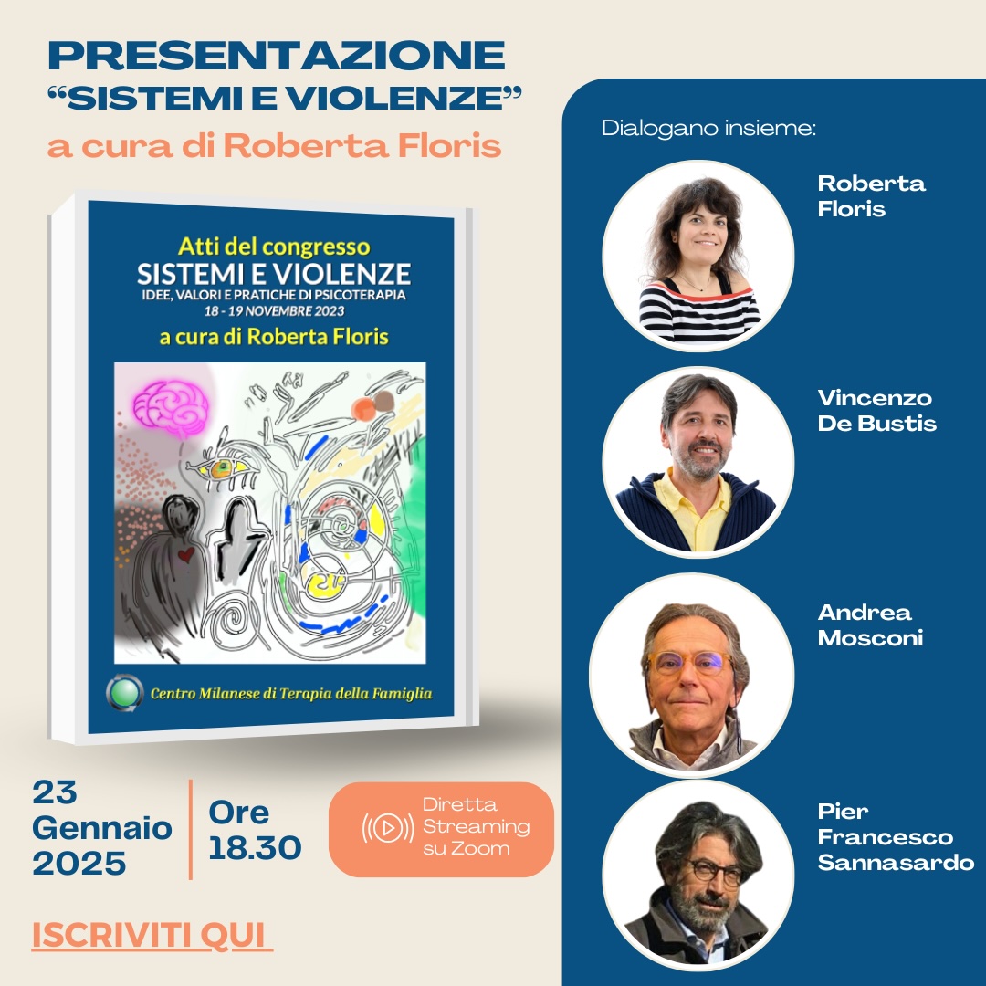 23 Gennaio 2025 – SISTEMI E VIOLENZE. IDEE, VALORI E PRATICHE DI PSICOTERAPIA