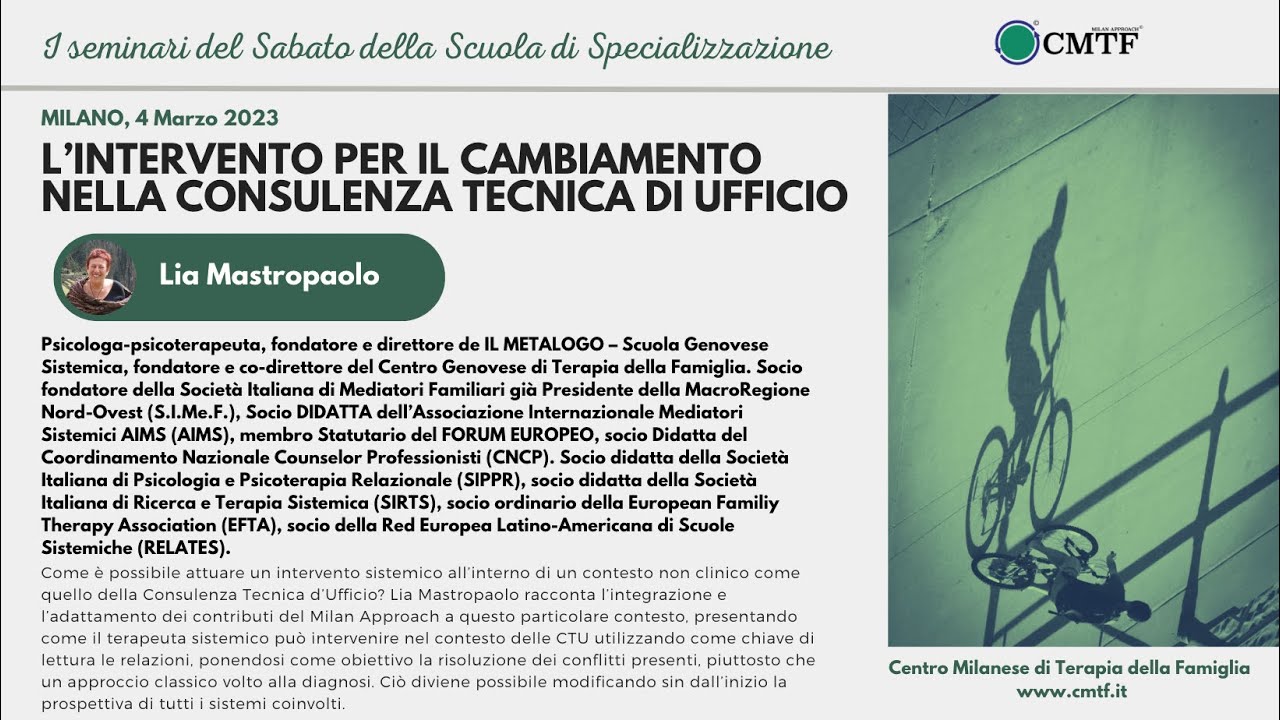 L’intervento per il cambiamento nella consulenza tecnica d’ufficio