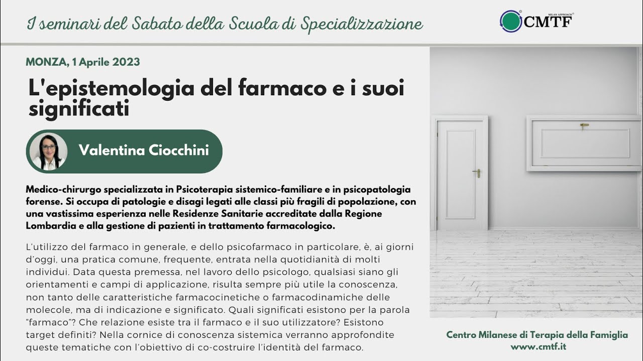 L’epistemologia del farmaco e i suoi significati